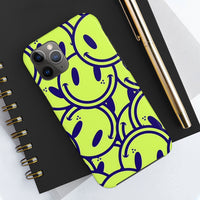 Neon Yellow Smilez Phone Case