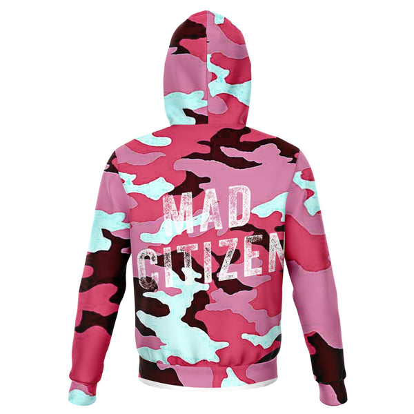 Mad Citizen Pink Camouflage Print Hoodie