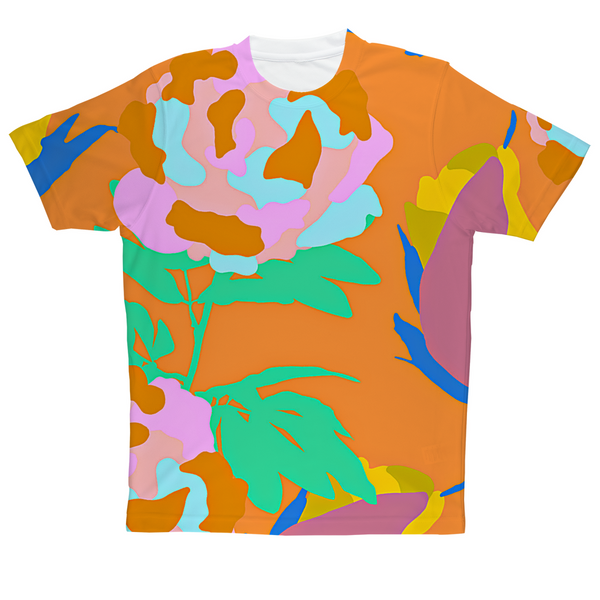 "Camofleur" Orange Print T-Shirt